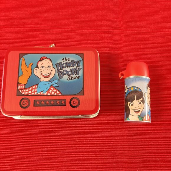Vintage Hallmark Keepsake Howdy Doody Ornament Set - Lunchbox & Thermos - 1999 - Picture 7 of 14